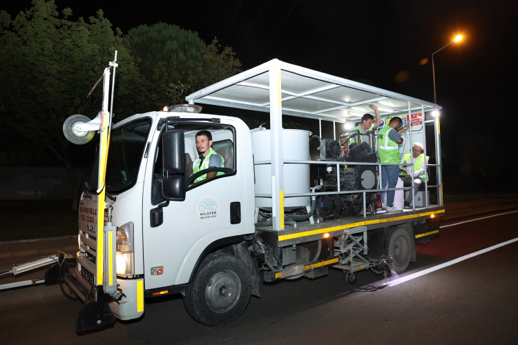 Nilüfer’de yol güvenliği için gece mesaisi