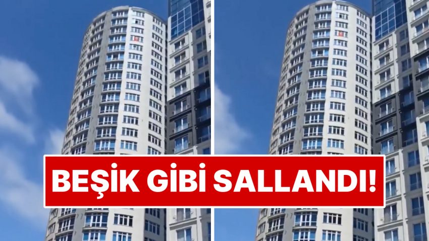 6.2’lik İstanbul Zelzelesinde Sallanan Gökdelenin İmgeleri Endişe Saçtı