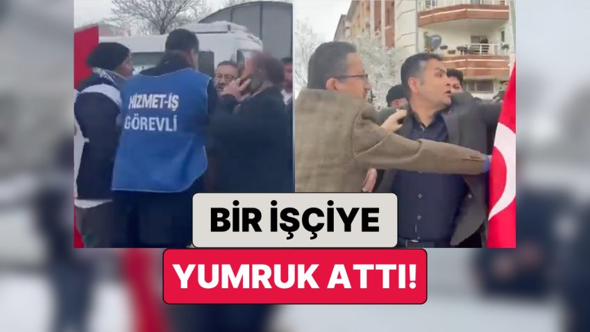 Aksiyon Yapan Çalışanların Çadırına Müdahale Eden AKP’li Veysel Tiryaki Bir Personele Yumruk Attı