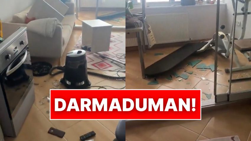 Büyükçekmece’de Yaşayan Bayan, Sarsıntı Sonrası Meskeninin Geldiği Hali Paylaştı