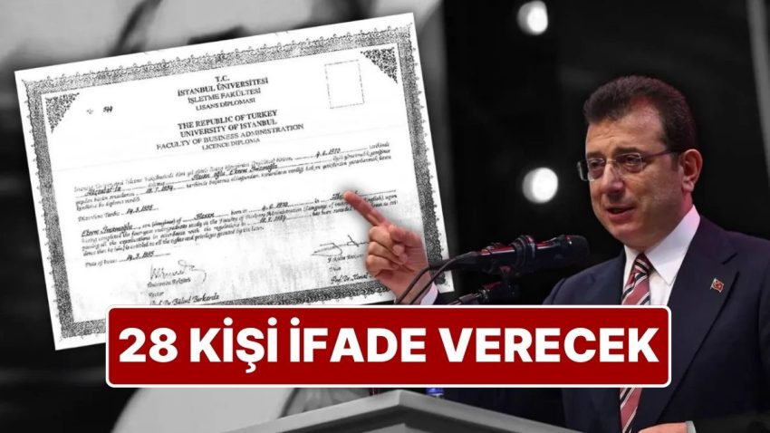 Ekrem İmamoğlu’nun Diploma İptalinde Yeni Gelişme: Diploması İptal Edilen 28 Kişi Söze Çağırıldı