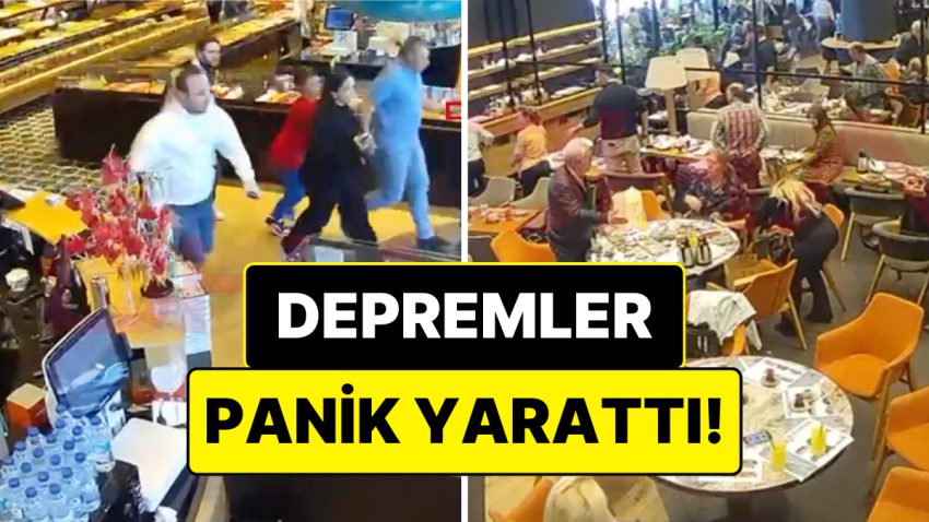 Herkes Çok Korktu: İstanbul’daki Sarsıntı Anında Bir Kafede Kaydedilen Manzara Paylaşıldı!