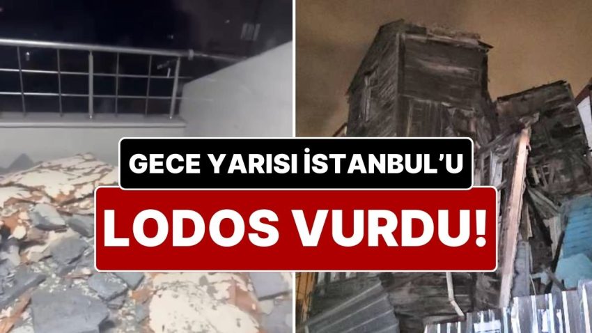 İstanbul’u Gece Yarısı Lodos Vurdu: Beyoğlu’nda Bina Çöktü, Kağıthane’de Çatı Uçtu