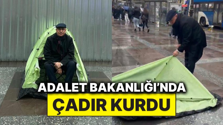 Mahmut Tanal, Tutuklanan Gençler ve Öğrenciler İçin Adalet Bakanlığı’nın Önüne Çadır Kurarak Nöbete Başladı
