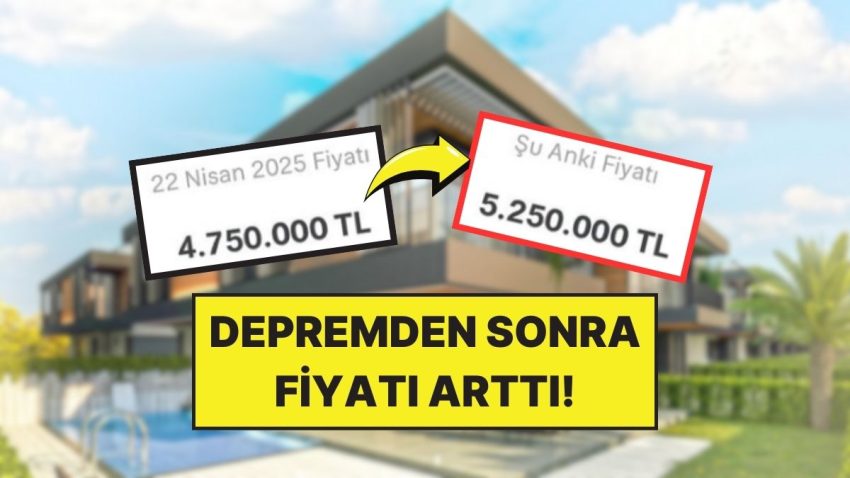 Yaşanan 6.2’lik Zelzeleden Sonra Bir Villa Yerinin Zamlanması Yansılara Neden Oldu