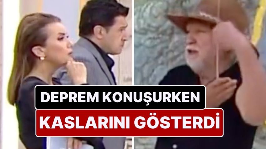 Zelzele Uzmanı Şener Üşümezsoy, Canlı Yayında Zelzeleler ve Fayları Konuşurken Kol Kaslarından da Bahsetti!