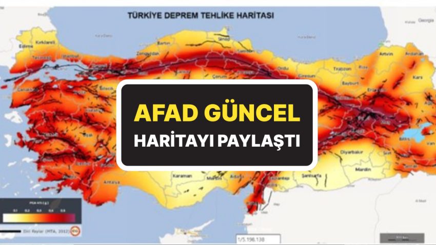 AFAD Haritayı Açıkladı: ”Türkiye’de 485 Canlı Fay Segmenti Var”