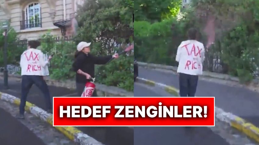 İklim Aktivistleri Zenginlerin Oturduğu Mahalleye Giderek Konutlara Boya Püskürttü
