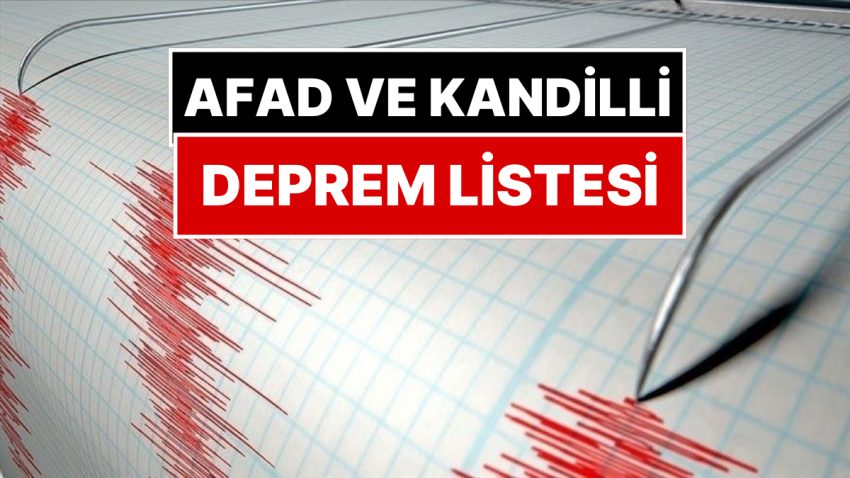 Son Sarsıntılar: Sarsıntı mi Oldu? 3 Mayıs AFAD ve Kandilli Zelzele Listesi