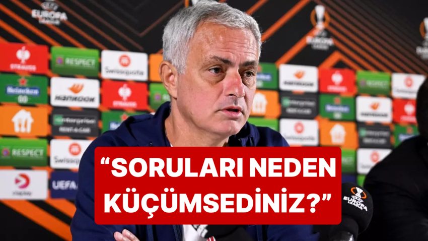 beIN Sports Muhabiri, Mourinho’ya “Sorularımızı Neden Küçümsediniz?” Diye Sordu