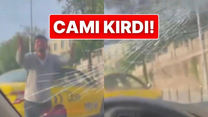 Bir Taksici, Uygulamadan Çağırılan Aracı Görünce Hudut Krizi Geçirerek Camını Kırdı
