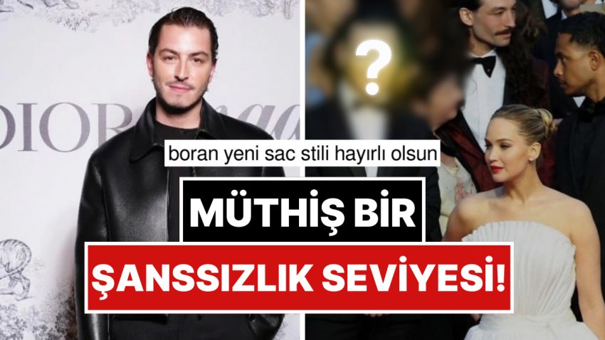 Cannes’da Jennifer Lawrence’la Görüntülenen Boran Kuzum’un Gerisindeki Bonus Saçlı Birey Olay Kareyi Mahvetti!