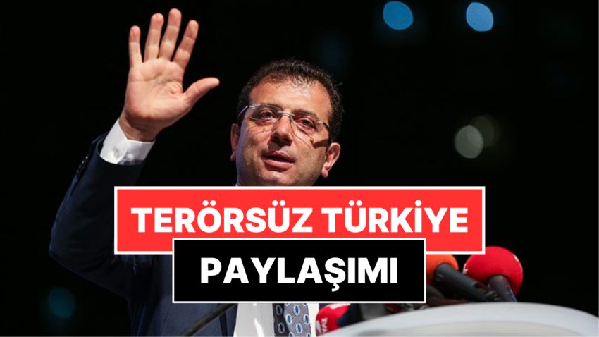 Ekrem İmamoğlu’dan ”Terörsüz Türkiye” İletisi: Barışın Yolu Türkiye Cumhuriyeti’nin Yoludur