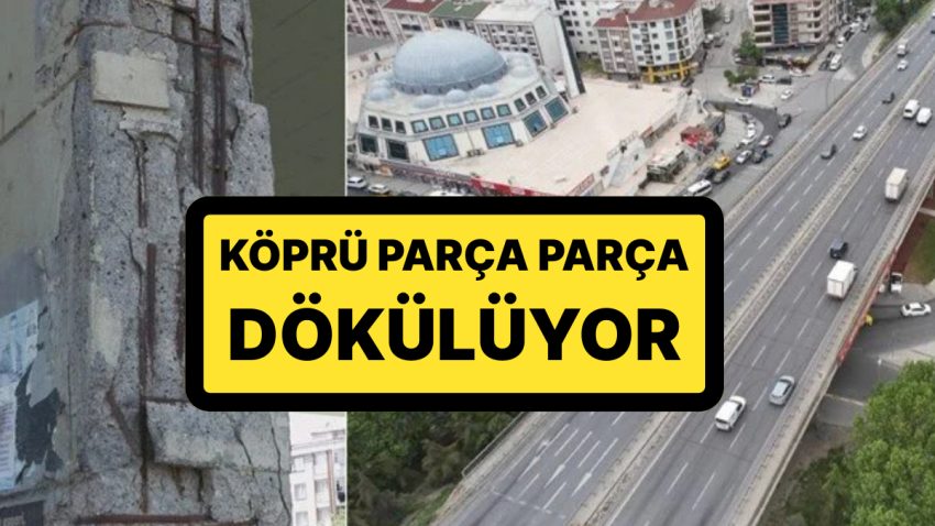 Esenyurt’ta Tehlike Çanları Çalıyor: Köprünün Kolonundan Beton Kesimleri Dökülüyor