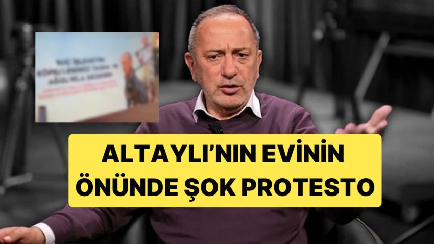 Fatih Altaylı’ya Söylediği Sav Edilen Kelamlar Nedeniyle Pankartlı Protesto Yapıldı