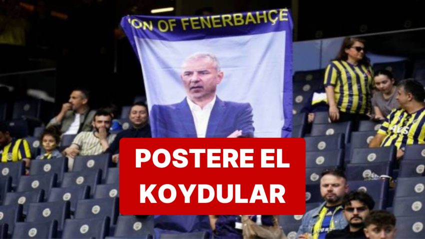 Fenerbahçe-Konyaspor Maçında İsmail Kartal Posterine Pürüz