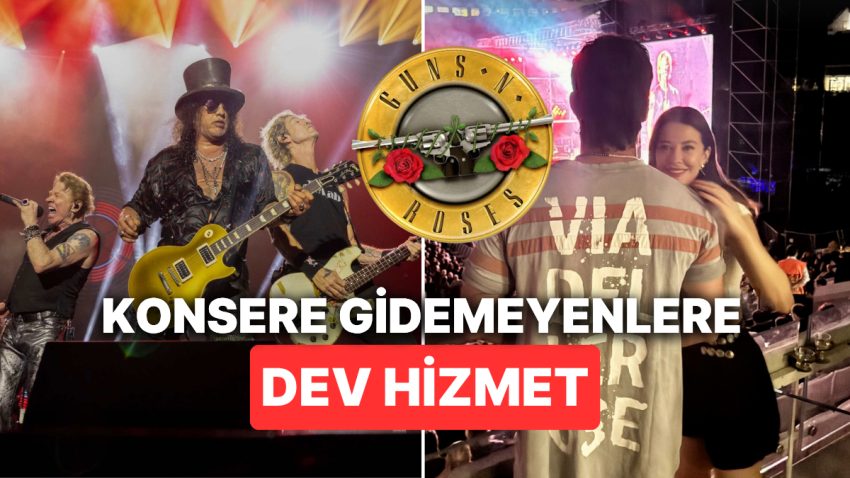 Gidemeyenler İçin Dev Hizmet: Guns N’ Roses İstanbul Konserine Ünlüler Akın Etti, Storyler Peş Peşe!
