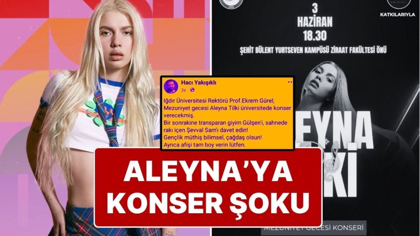 Iğdır Üniversitesi, ‘Tepkiler’ Nedeniyle Aleyna Tilki Konserini İptal Etti, ‘Havadan Dolayı’ Dendi!
