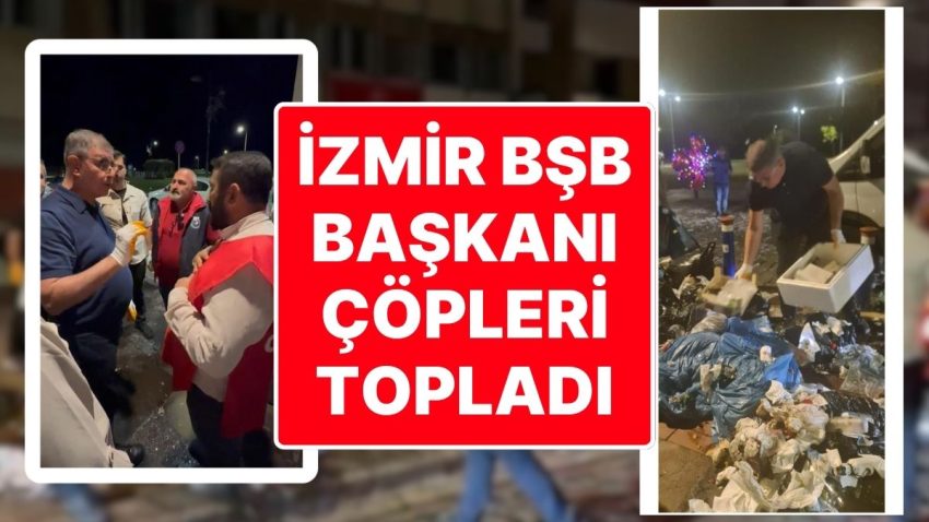 İzmir’deki Grev Devam Ediyor: İzmir Büyükşehir Belediye Başkanı Cemil Tugay Çöpleri Topladı