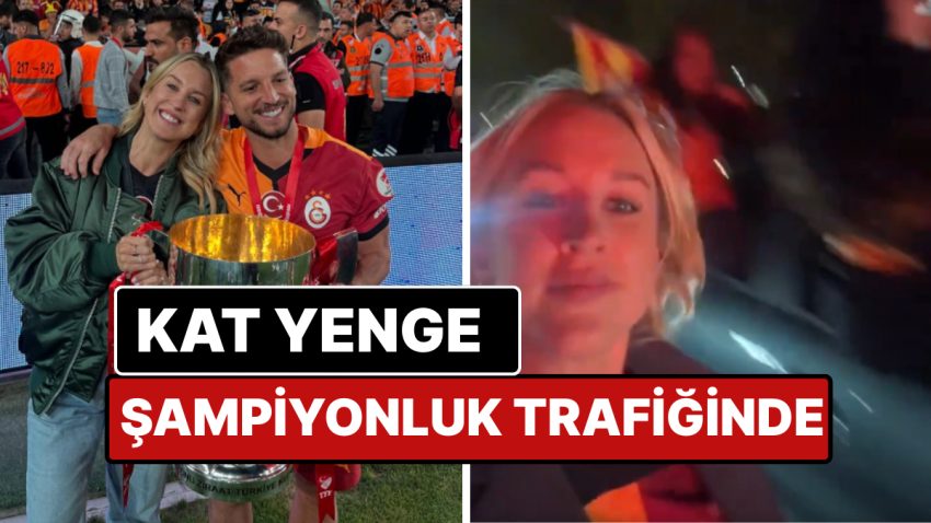 Mertens’in Eşi Kat Kerkhofs, Galatasaray’ın Şampiyonluğunu Kutlamak İçin İstanbul Trafiğini Yürüyerek Aştı