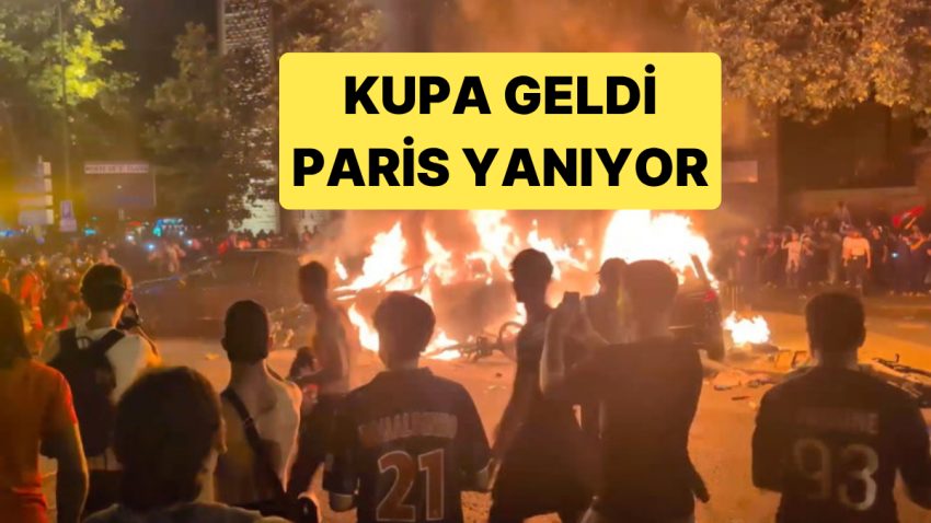 Şampiyonlar Ligi’ni Kazanan PSG Taraftarı Sokağa İndi Polisle Çatıştı