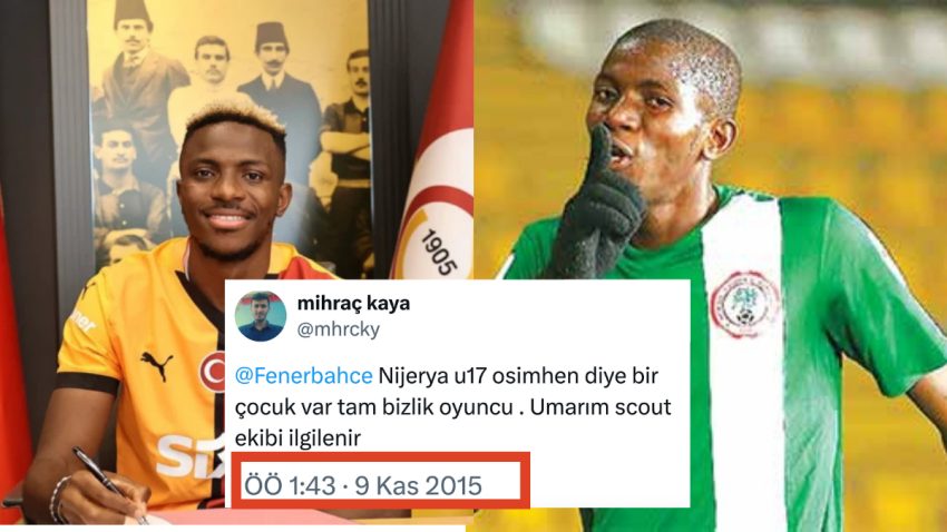 Victor Osimhen’i 10 Yıl Evvel Keşfedip Fenerbahçe’ye Öneren Gizemli X Hesabı