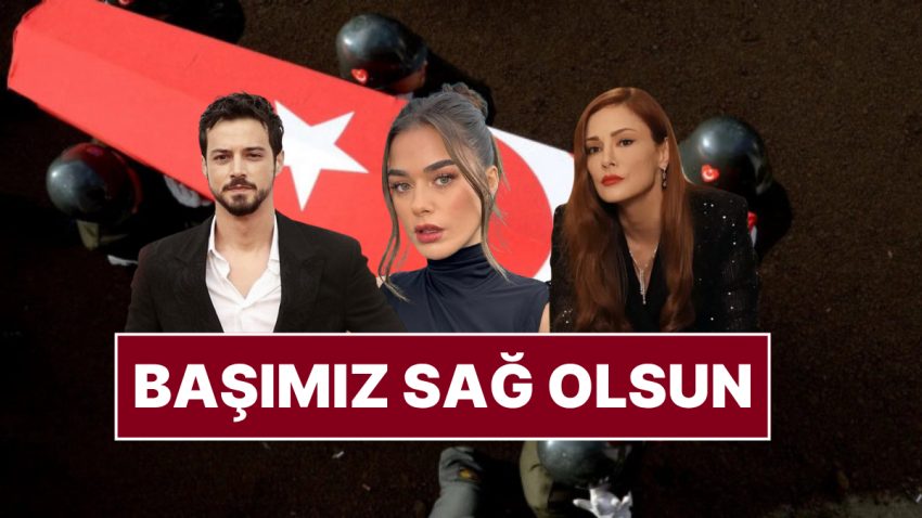 “Başımız Sağ Olsun” Şehit Düşen 12 Askerimizin Akabinde Ünlü İsimlerden Gelen Taziye Bildirileri