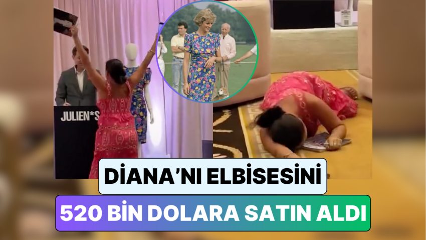 Bir Müzayedede Lady Diana’nın Elbisesini 520 Dolara Satın Alan Bayan Memnunluktan Kendini Yere Attı
