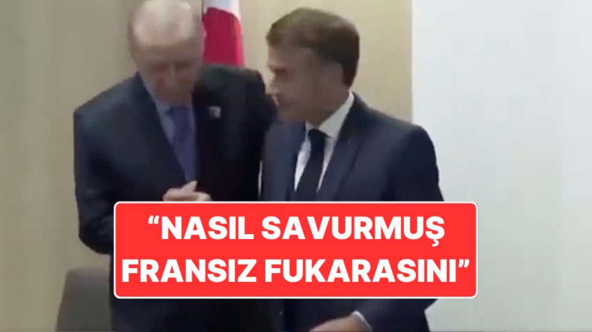 Cumhurbaşkanı Erdoğan ile Macron’un Selamlaşma Anı Toplumsal Medyada Gündem Oldu