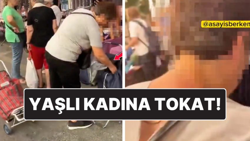 Pazarda Müşteriden Biber Çalarken Yakalanan Yaşlı Bayana Tokat Atıldı