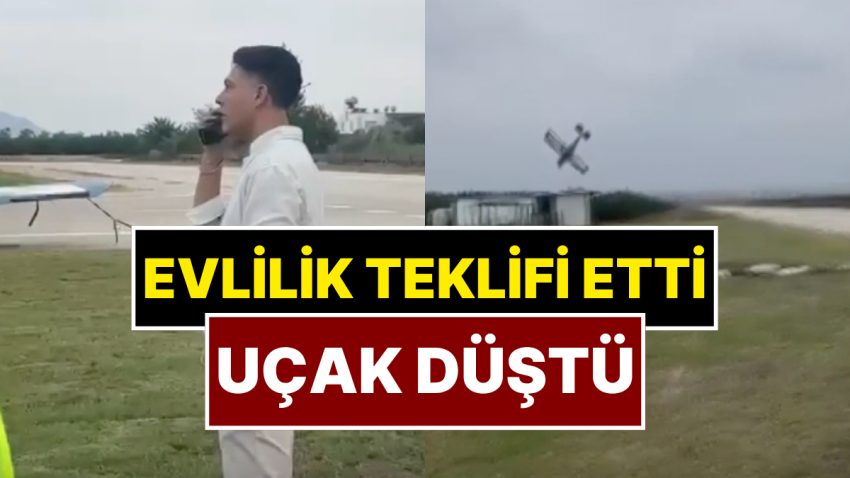 Adana’da Düşen Uçağın Gerisinden Evlilik Teklifi Çıktı: Uçağın Düşme Anı ve Yaşananlar Kamerada