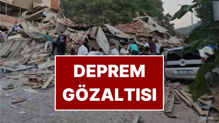 Balıkesir Zelzelesinde Yıkılan Bina İle İlgili 2 Kişi Gözaltına Alındı