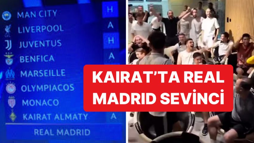 Birinci Kere Kümelere Kalan Kairat Almaty’nin Futbolcuları Real Madrid’le Eşleştikleri İçin Çok Memnun