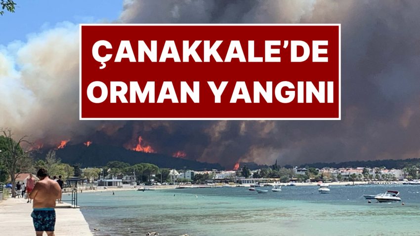 Çanakkale’de Orman Yangını: Gökyüzü ve Deniz Kara Dumanlarla Kaplandı! Vali’den Korkutan Açıklama Geldi