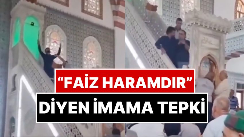 Cuma Hutbesinde İmamın “Faiz Haramdır” Demesinin Akabinde Bir Kişi Minbere Çıkarak Reaksiyon Gösterdi