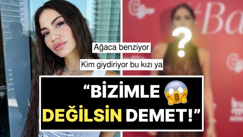 InStyle Gecesine Ağaç Gövdesinden Hallice Transparan Elbisesiyle Katılan Demet Özdemir’in Üslubu Göz Kanattı!