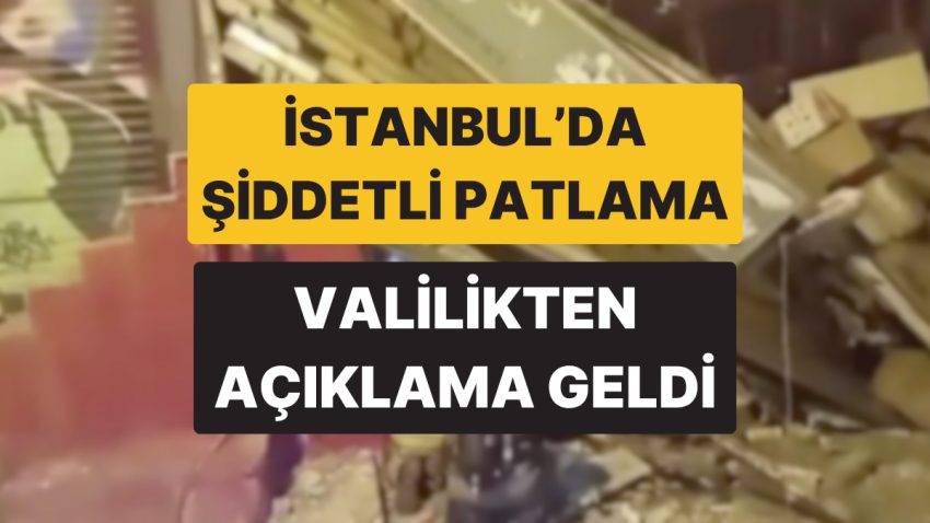 İstanbul Fatih’te Şiddetli Patlama Sesi: Valilikten Açıklama Geldi, Can Kaybı Yok