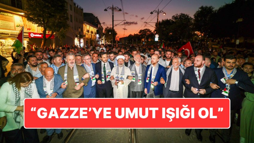 İstanbul’da Filistin’e Dayanak Yürüyüşü: “Gazze’ye Umut Işığı Ol”