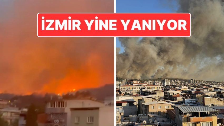 İzmir Buca’da Orman Yangını: Minibüste Çıkan Yangın Ormana Sıçradı