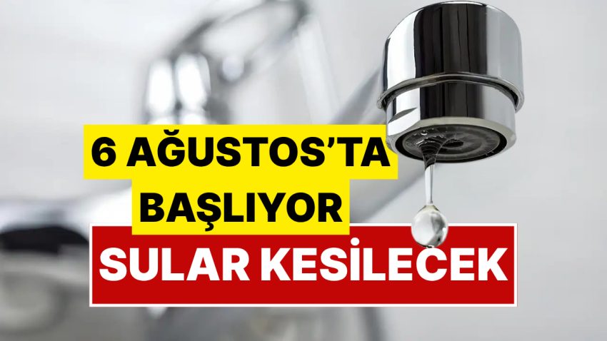 İzmirliler Dikkat! 6 Ağustos’tan İtibaren Su Kesintisi Başlıyor: İşte Saatler ve Ayrıntılar