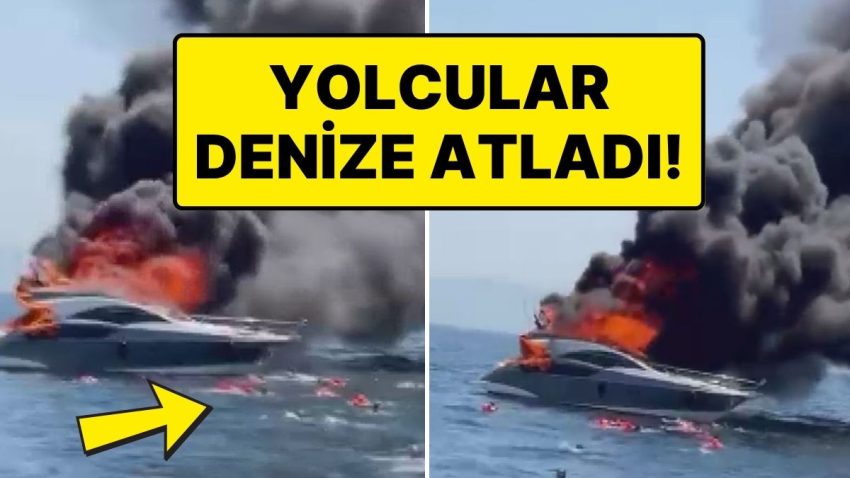 Kınalıada Açıklarında 12 Yolcusu Olan Teknede Yangın Çıktı: Yolcular Deniz Atladı!