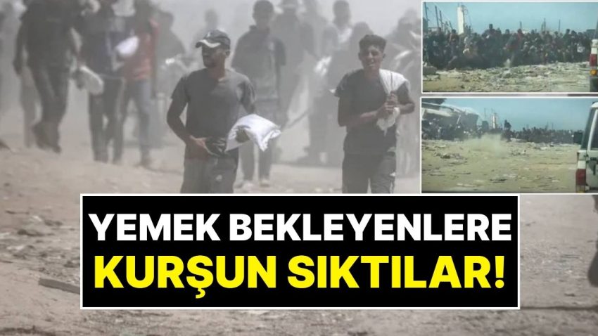 Manzarayı BM Yayınladı: Açlıktan Ölmemek İçin Yemek Sırasına Giren Filistinlilere Taarruz