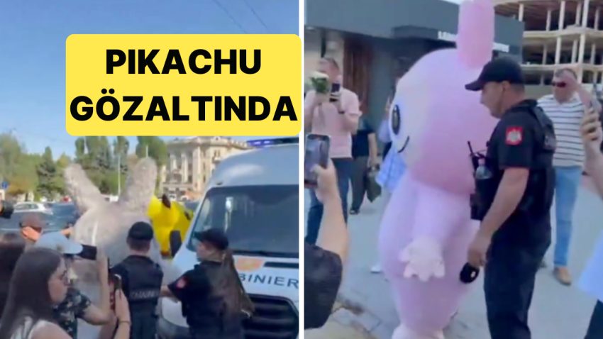 Moldova’daki Protesto Şovlarında Pikachu ve Arkadaşları Gözaltına Alındı