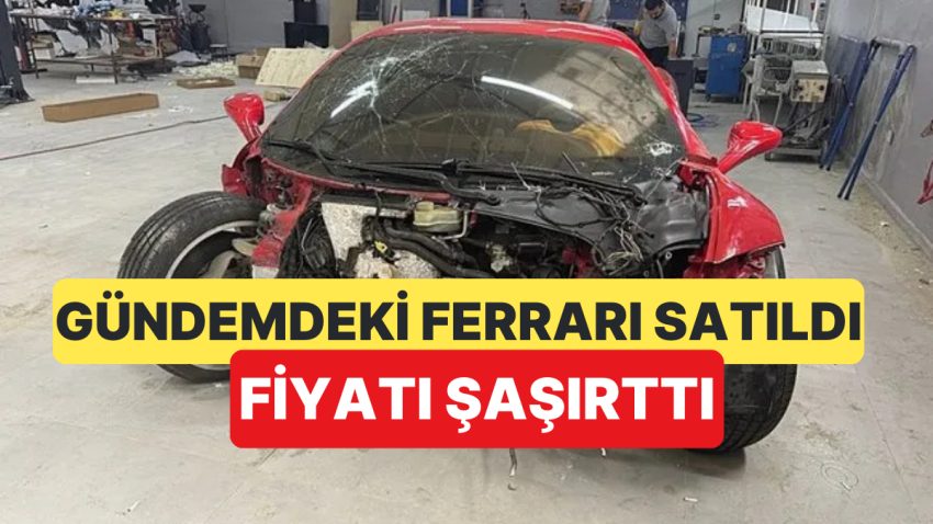 Oto Tamircinin Test Sürüşünde Kaza Yaptığı Ferrari Büyük Bedel Kaybıyla Satıldı