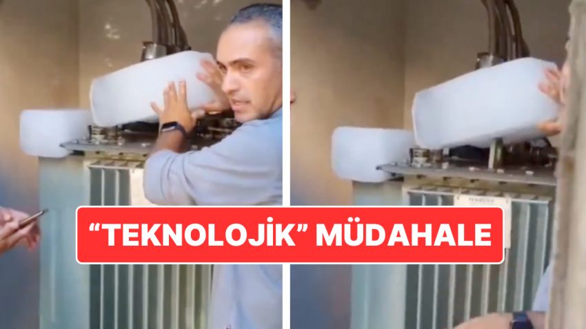 Şaşırtan Usul: Çok Isınan Elektrik Trafosu Buz Kalıpları İle Soğutuldu