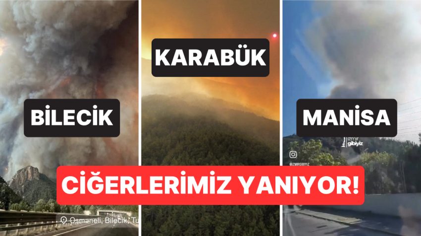 Söndürelemiyor: Bilecik, Karabük, İzmir ve Manisa’da Orman Yangınları Devam Ediyor