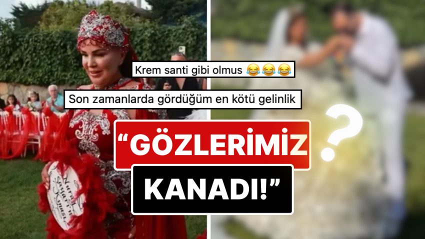 Ünlü Astrolog Nuray Sayarı’nın Krem Şantiye Benzetilen Kabarık Gelinliği Kullanıcıların Gözünü Kanattı