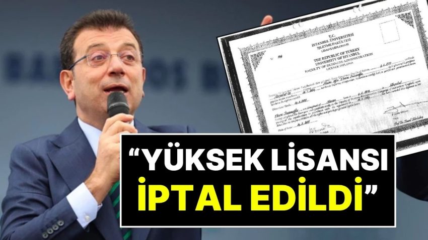 Yeni Şafak’tan “Ekrem İmamoğlu’nun Yüksek Lisans Diploması İptal Edildi” Savı